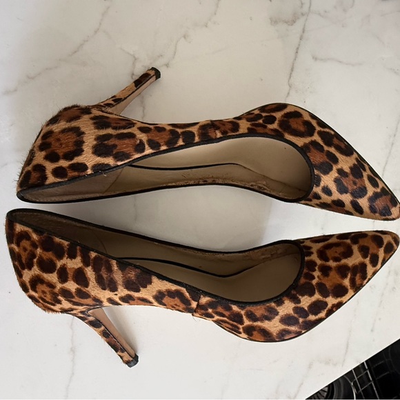 Ann Taylor Brown Leopard Print Heels Size 8 - Picture 8 of 9